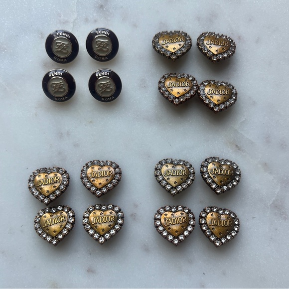 Vintage Designer Dior + Fendi buttons - Picture 2 of 3